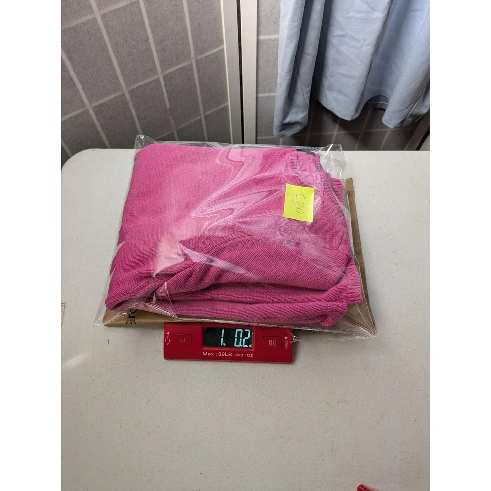 Talbots Womens Sweater Small Boat Neck 3/4 Sleeves Cotton Blend Bright Pink Knit - Picture 8 of 8